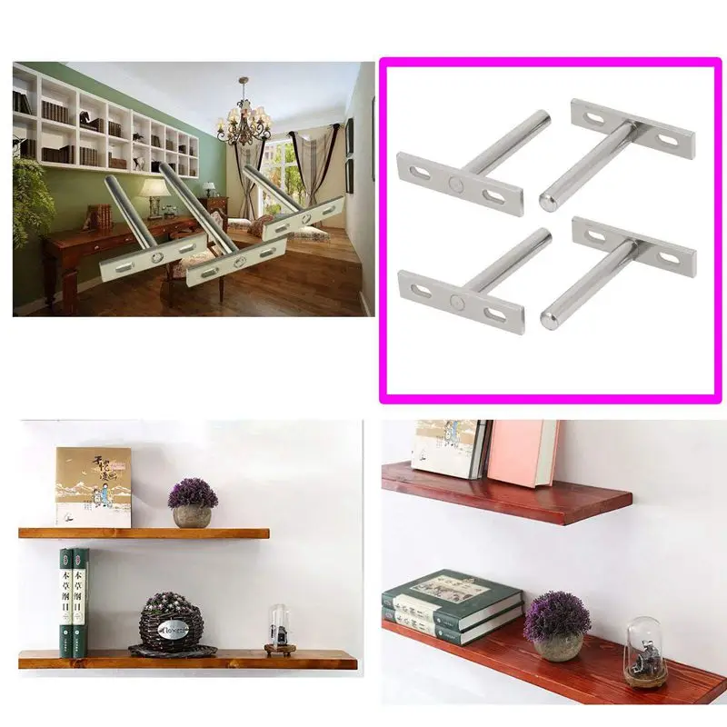 4 шт. 10 мм X 102 металлическая Скрытая невидимая Полка Поддержка-4