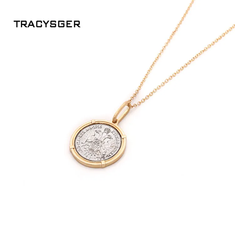 AL-XL30287/TRACYSGER/длинное ожерелье контрастных цветов золотистого и серебристого