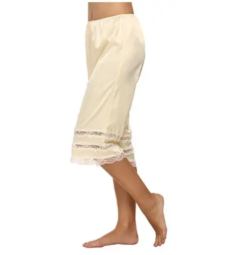 Кружевные противостатические трусики американки белые/желтые/черные шаровары