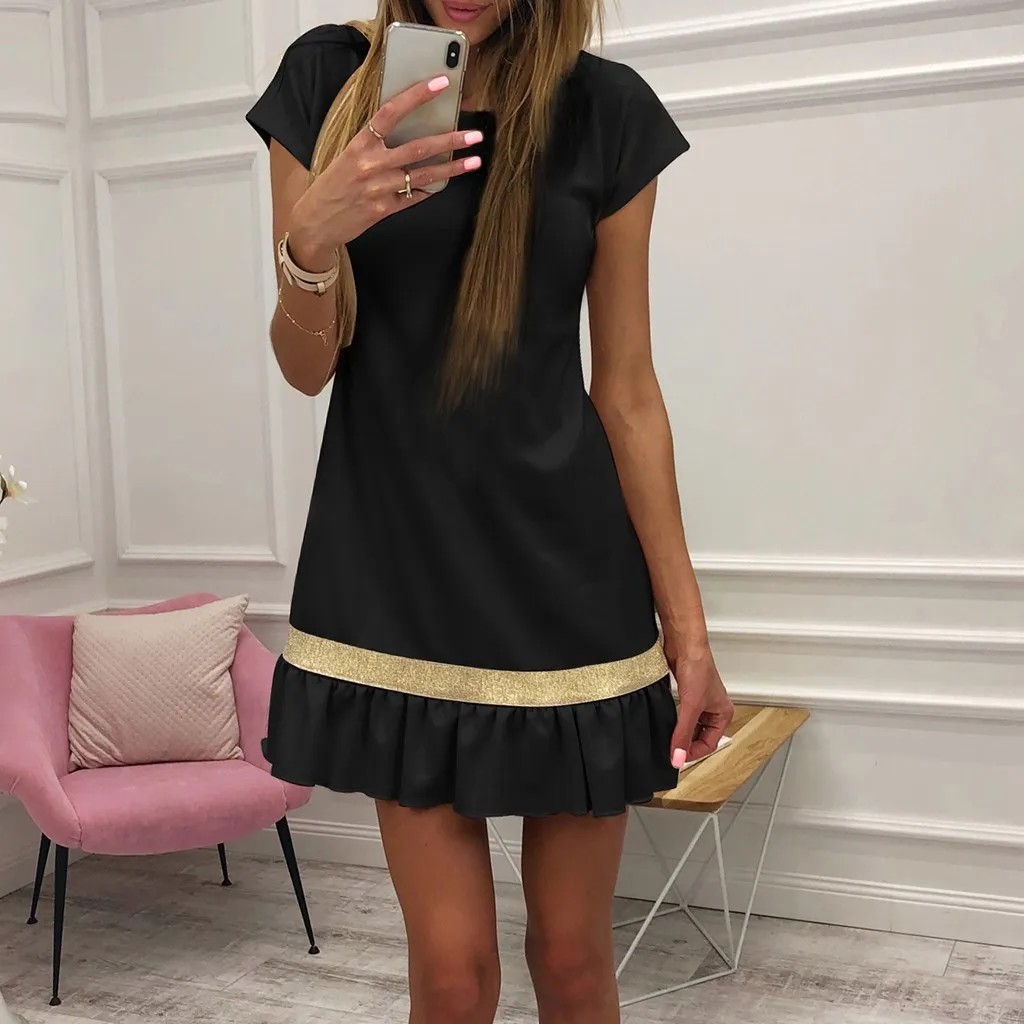 Повседневное платье-рубашка с коротким рукавом в стиле ретро пэчворк богемное