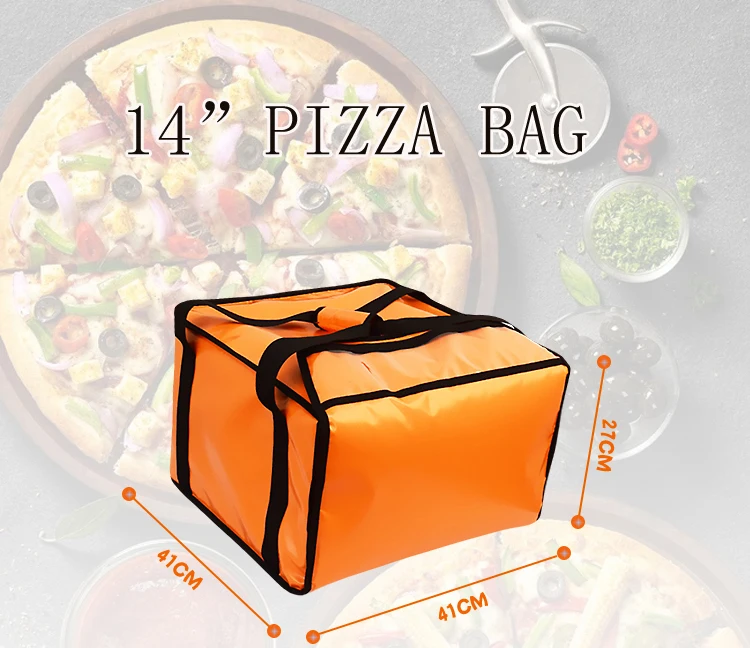 

Pizza Delivery Bag Waterproof Oxford ClothLoad up to 5pcs 14inch Pizza Food Delivery Bag