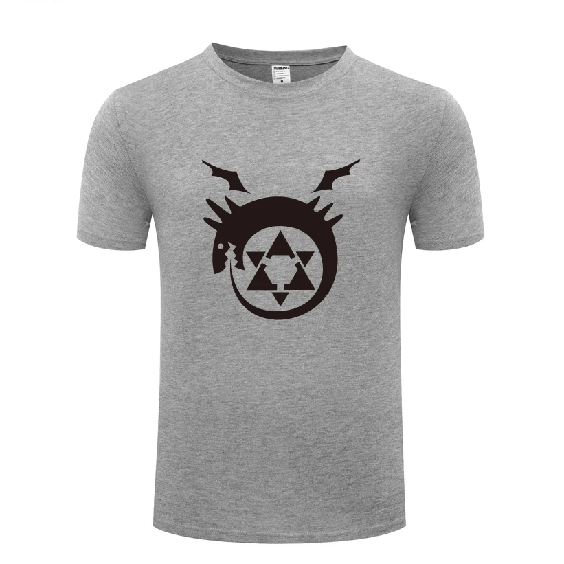 

Fullmetal Alchemist Anime Cartoon Men's T-Shirt T Shirt Men 2018 New Short Sleeve O Neck Cotton Casual Top Tee
