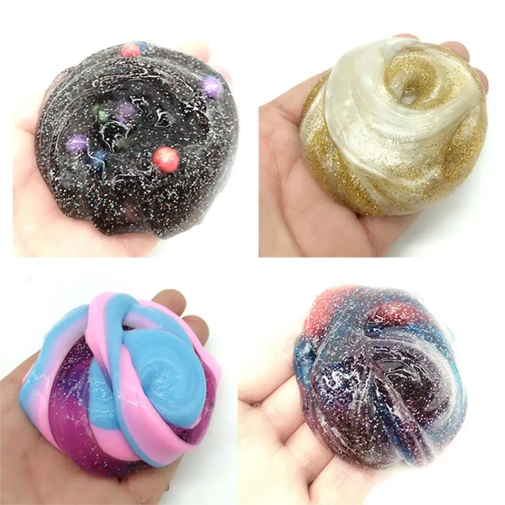 3 цвета подходящие нетоксичные кристаллы слизь пластилин прозрачная грязь