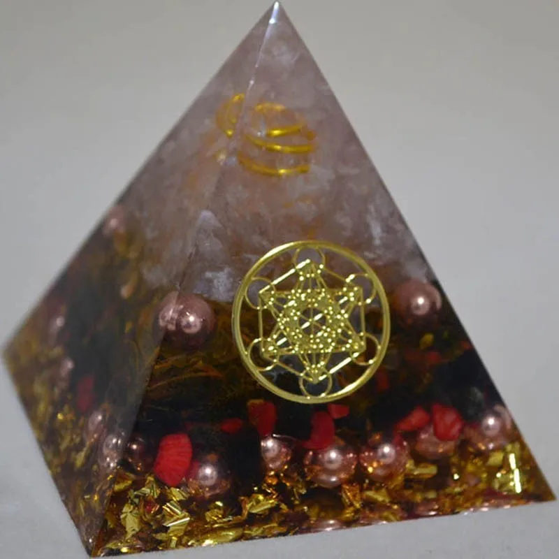 Orgone Energy Converter Orgonite Pyramid Aura Crystal Chakra Soothe The Soul Resin Decorative Craft Jewelry Accumulator Gift