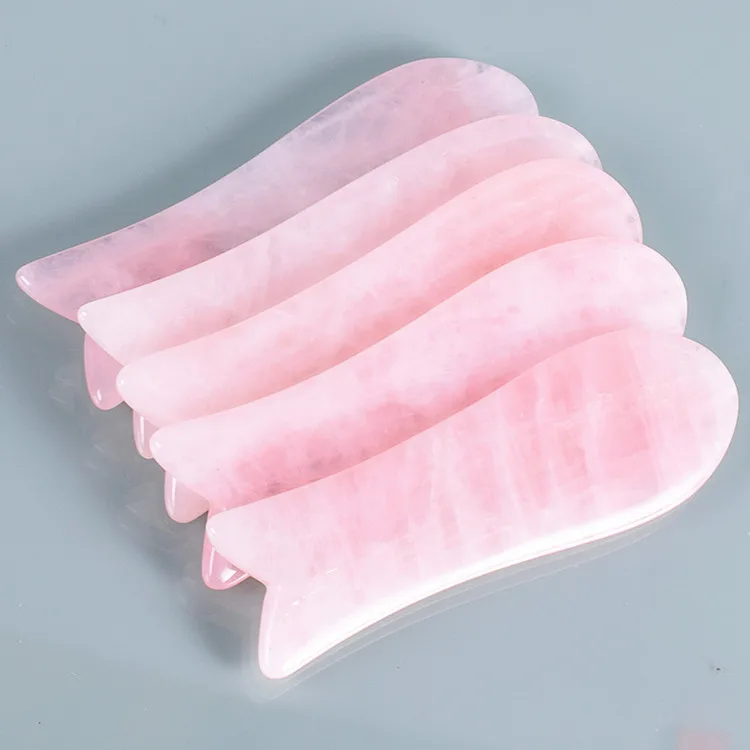 Natural powder crystal jade scraping board Fish shape health beauty beauty detox health care artifact healing crystals