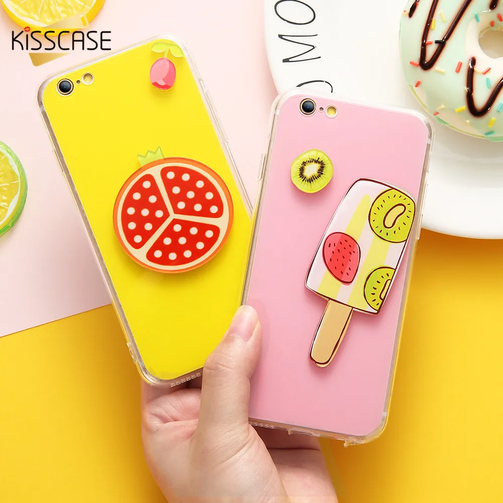 Чехол KISSCASE с рисунком животного кота для iPhone 6 6s 7 8 Plus Чехлы 3D милый чехол телефона