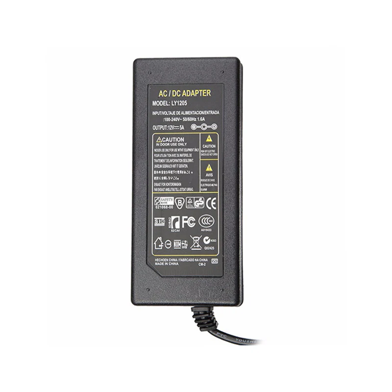 CLAITE 100-240 В AC к DC адаптер питания зарядное устройство 12 5A 60 Вт US/AU/EU/UK Разъем для
