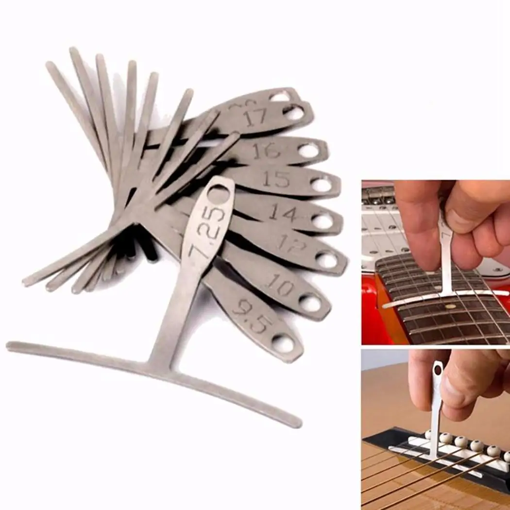 9 шт. гитара из нержавеющей стали строковый радиус Калибр изогнутая кривая Т