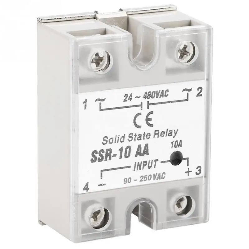 

SSR-10 AA 10A Solid State Relay Module SSR AC-AC Input 90-250V AC Output 24-480V AC Solid State Relay