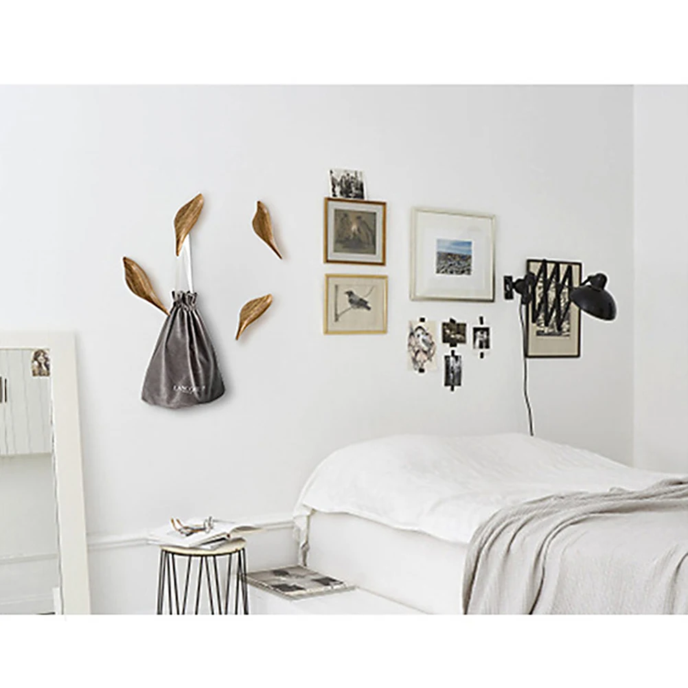 1PC Practical Durable Adorable Creative Bird Resin Wood Grain Hooks Wall Hanger Coat Hat Animals Home Decor | Дом и сад