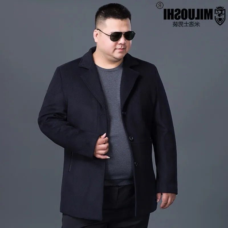 8XL 7XL мужские большого размера кашемировое пальто на зиму куртка мужчины манто homme мужской средней длины