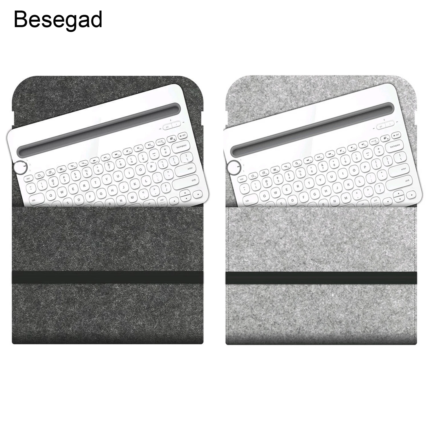 Besegad портативный пыленепроницаемый войлочный чехол для хранения Logitech K480 Bluetooth