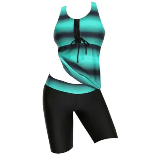 Летний женский купальник бикини большого размера танкини без рукавов свободные