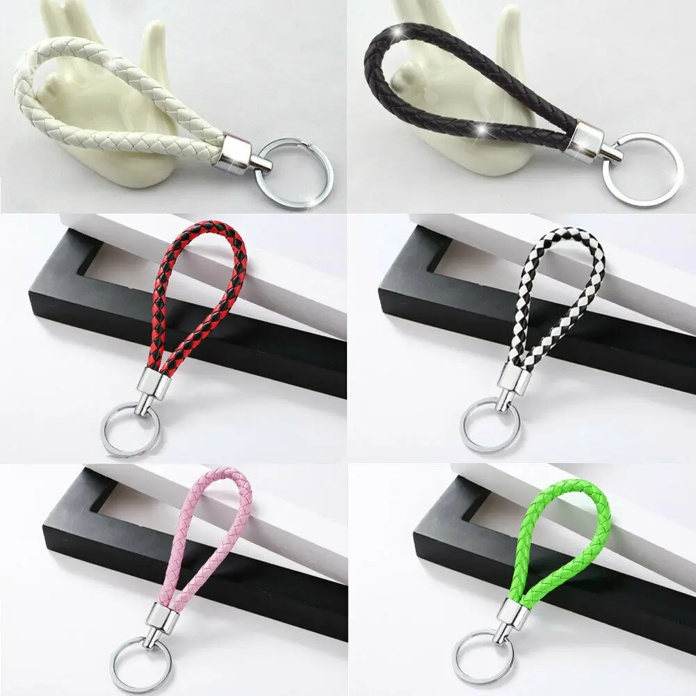1PC Car Key Buckle Alloy Metal Ring Leather Chain Keychain Cute Lover New | Автомобили и мотоциклы