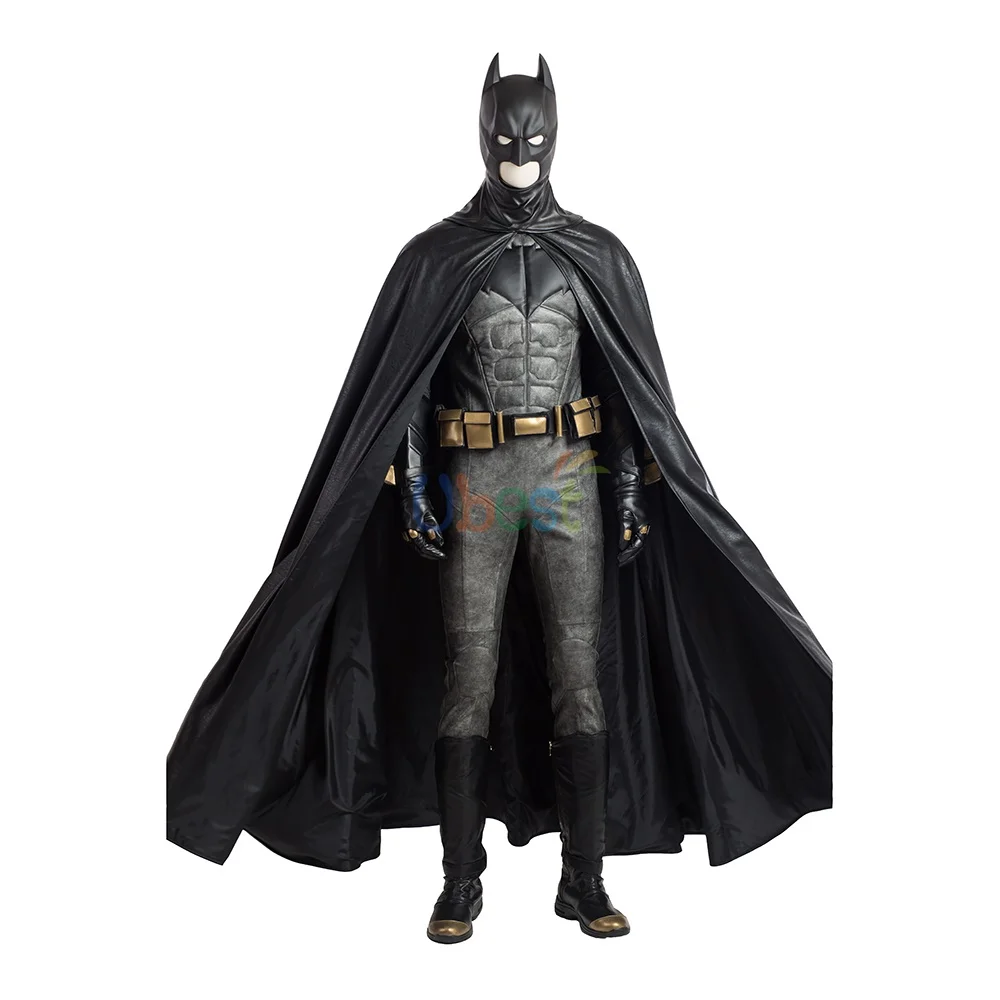 Лига Справедливости Бэтмен Брюс Уэйн Косплей Костюм с плащом мужской наряд на