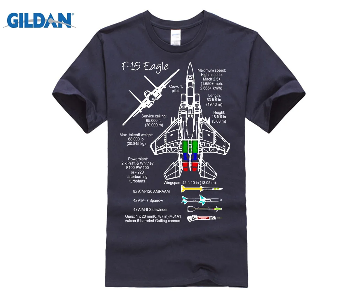 GILDAN 2018 F-15 футболка с орлом-The Fighting Eagles | Мужская одежда