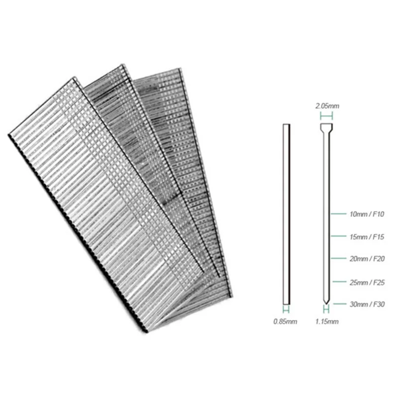 QSUNRUN 5000 шт Penumatic Strip гвозди F10 F15 F20 F25 F30 прямой гвоздезабиватель стальной