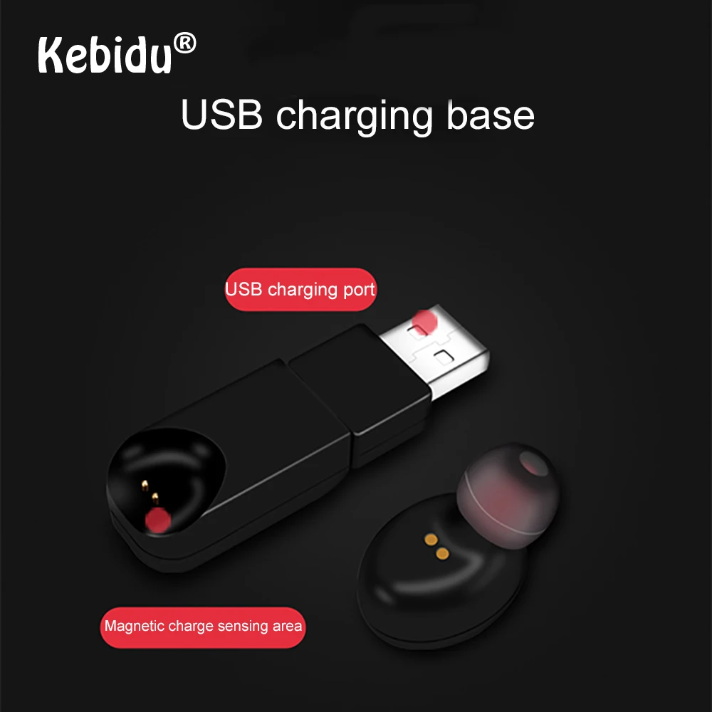 Беспроводные мини наушники Kebidu X17 Bluetooth 4 2 USB магнитные вкладыши с зарядным