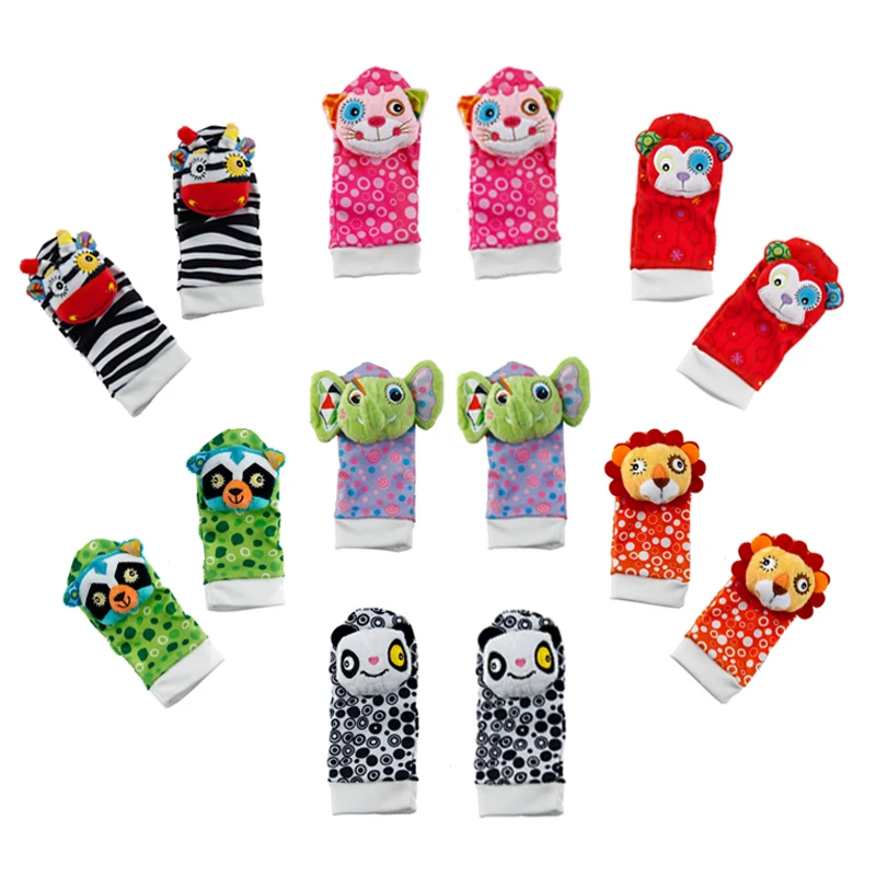Sozzy младенцев носки игрушки мягкие в виде симпатичных животных RattleCartoon с защитой