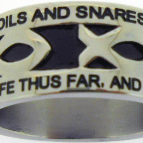 Solid Rock Jewelry 19833X Silver Stainless Steel Amazing Grace Ichthus Style 397 Ring - Size 10 | Украшения и аксессуары