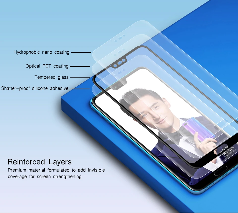 Защитная пленка Honor9 для Huawei P 20 P20 Pro Lite Honor10 10 9 8 Light lite Smart закаленное стекло |