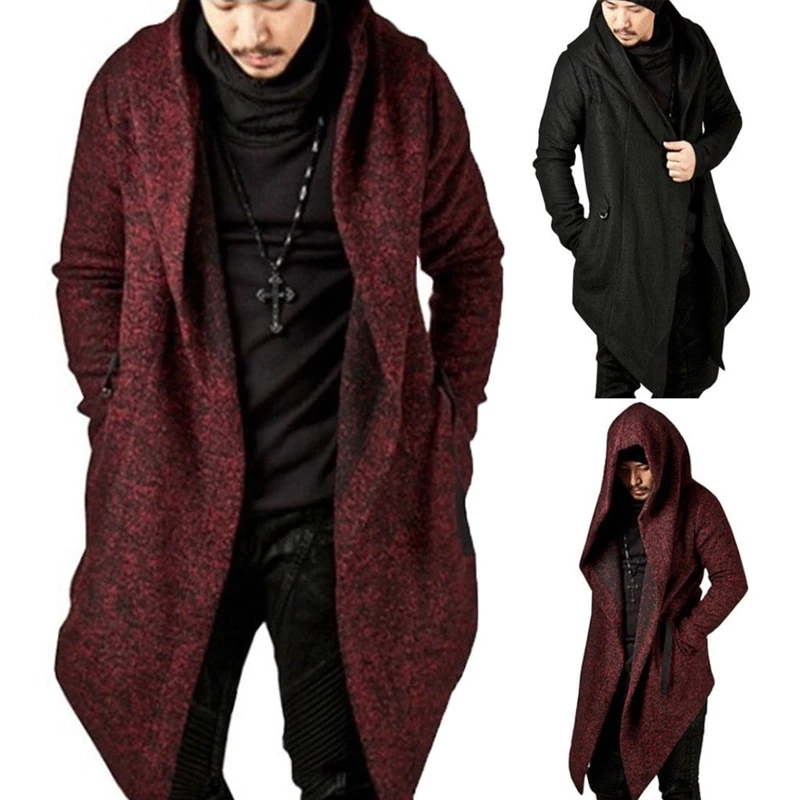 

Men's Winter Hoodies Slim Fit Sweatshirt Outwear Warm Coat Long Jacket