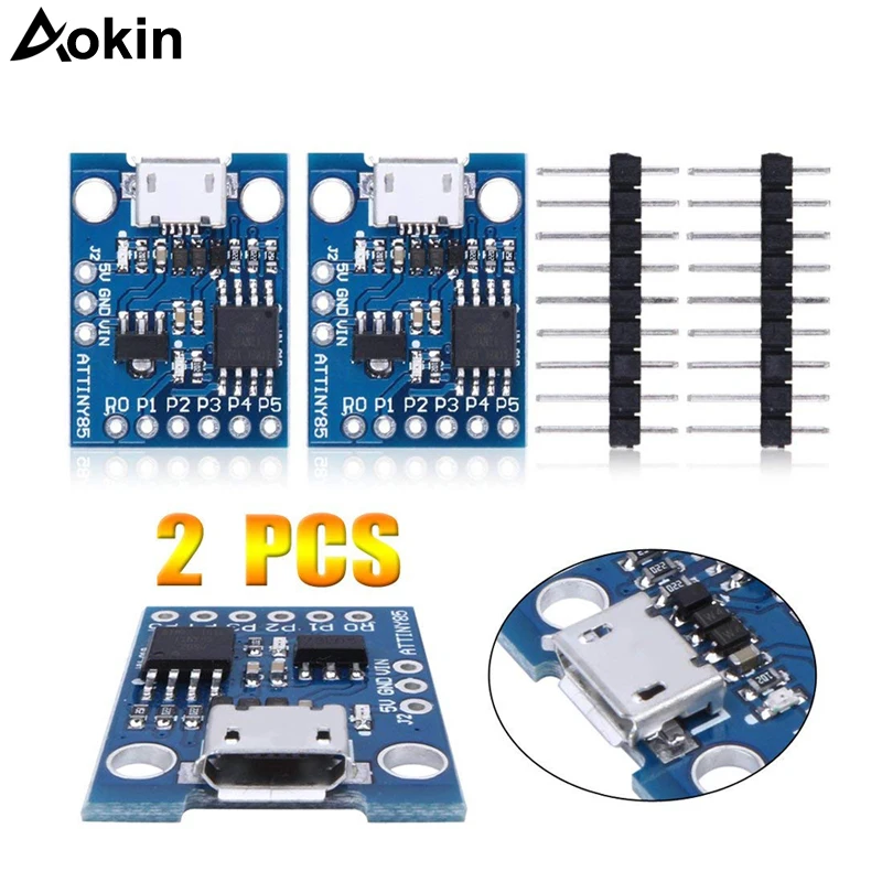 Синий черный TINY85 Digispark Kickstarter Micro Development Board ATTINY85 модуль для Arduino IIC I2C USB 5V Mini