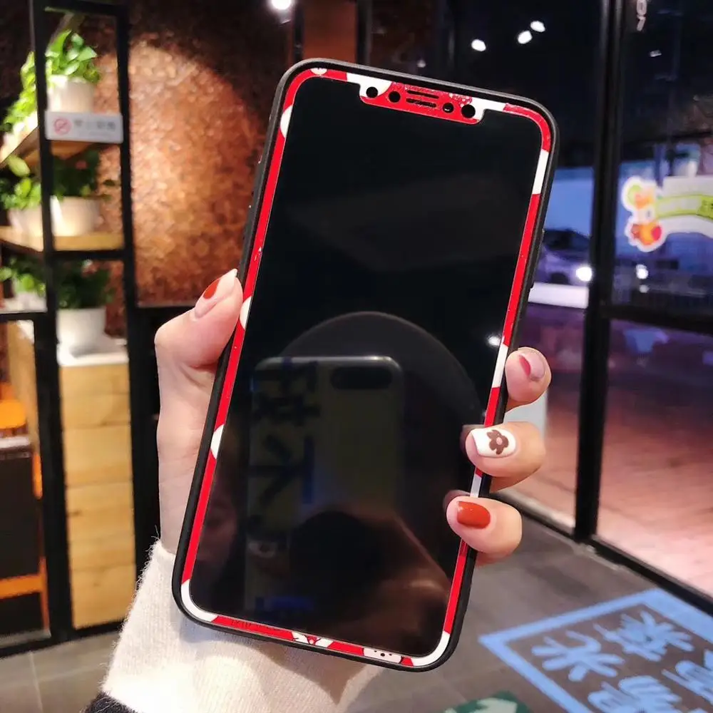 Для iPhoneX Xs 10 мультфильм Disny кошка собака блеск глянцевый мягкий край передний