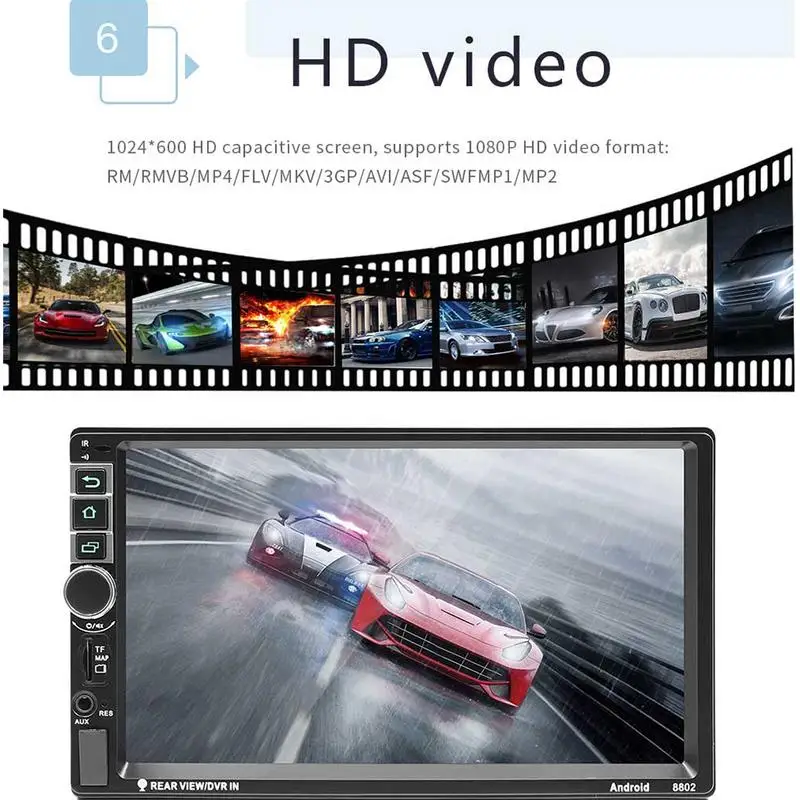 Автомобильный плеер MP5 с сенсорным экраном 7 дюймов Android 1 Bluetooth mp5 MP4 GPS навигация TF