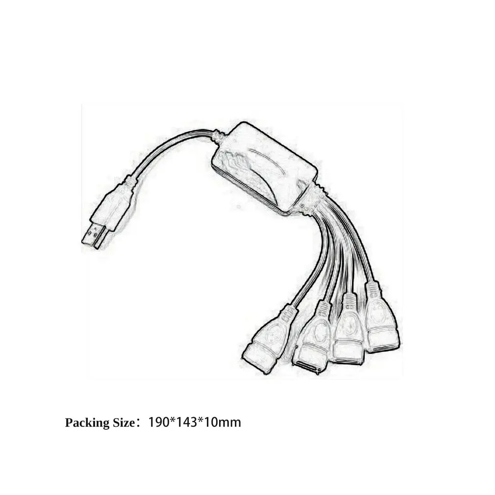 USB 2 0 4-Порты и разъёмы концентратор кабель сплитер разъем адаптера хаб