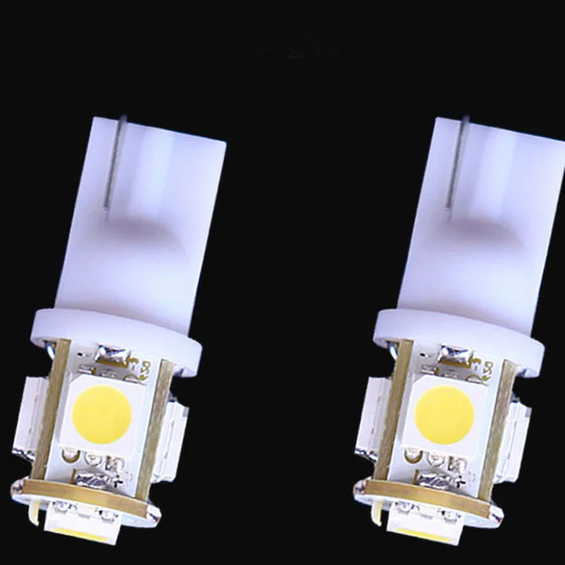 20pcs DC10~15V 6000K White T10 5050 5-SMD Interior/License Plate LED Light Bulbs Great for Interior package light | Автомобили и