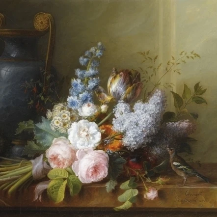 Букет цветов на t плакат печать Cornelis van Spaendonck (24x36)|Таблички и знаки| |
