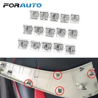 forauto 15 pieces car dashboards dvd universal car fasteners interior trim plate fixed iron clip buckle auto accessories
