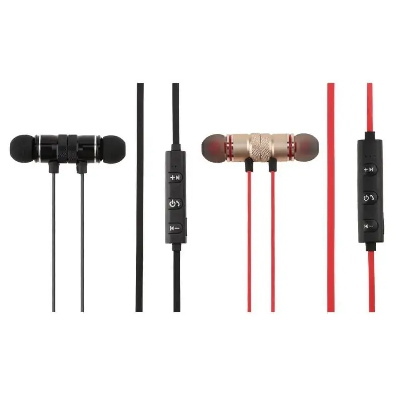 Плоских проволочных поясов для спортивные Bluetooth наушники BT 4 2 бас стерео