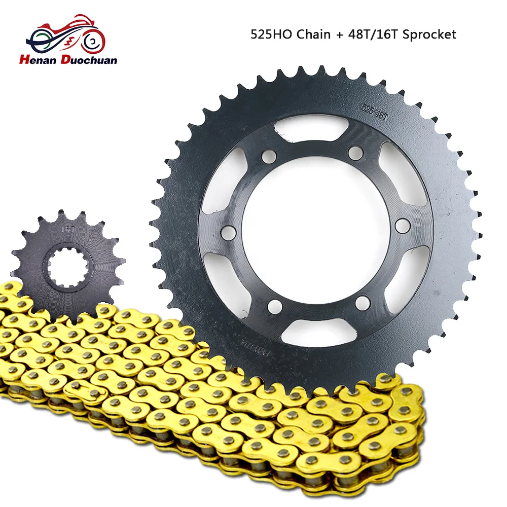 Цепь для мотоцикла 525 16T 45T 48T передняя и задняя звездочки Yamaha MT09 MTN850 SP SR Street Rally / Sport