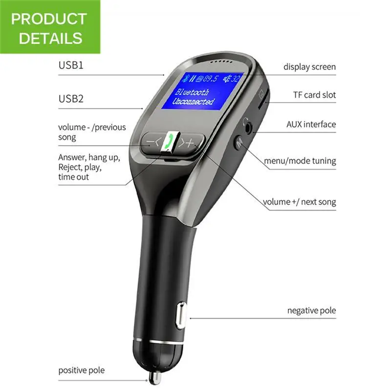 Onever FM Transmitter Car Handsfree Bluetooth LCD MP3 Player Aux Input with SD USB Charger | Автомобили и мотоциклы