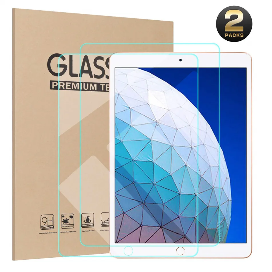 2 шт. защитная пленка для iPad air 3 (2019) A2125 ультрапрозрачное закаленное стекло