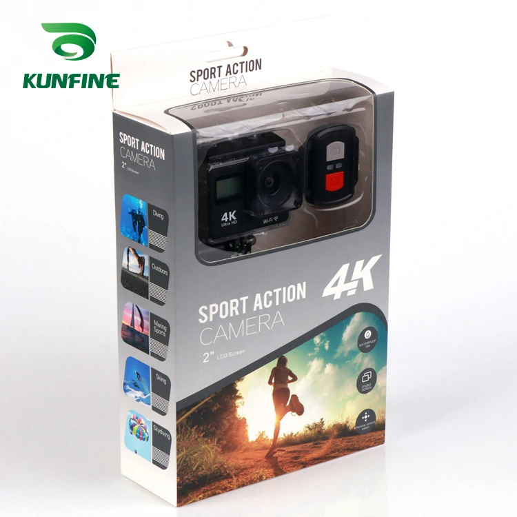 KUNFINE со сверхвысоким разрешением Ultra HD 4K Спортивная видеокамера DV Action с пультом
