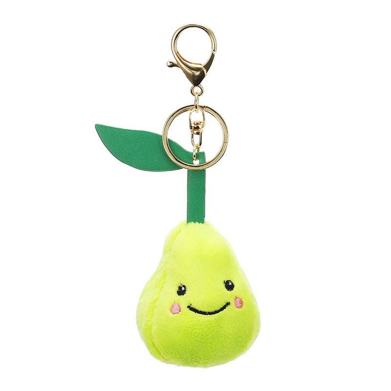 

Pear Key Chain Lovely Fruit & Vegetables Plush Dolls Pendant Cute Fruit Plush Keychains Key Ring Pendant Bag Key Acessory EH304