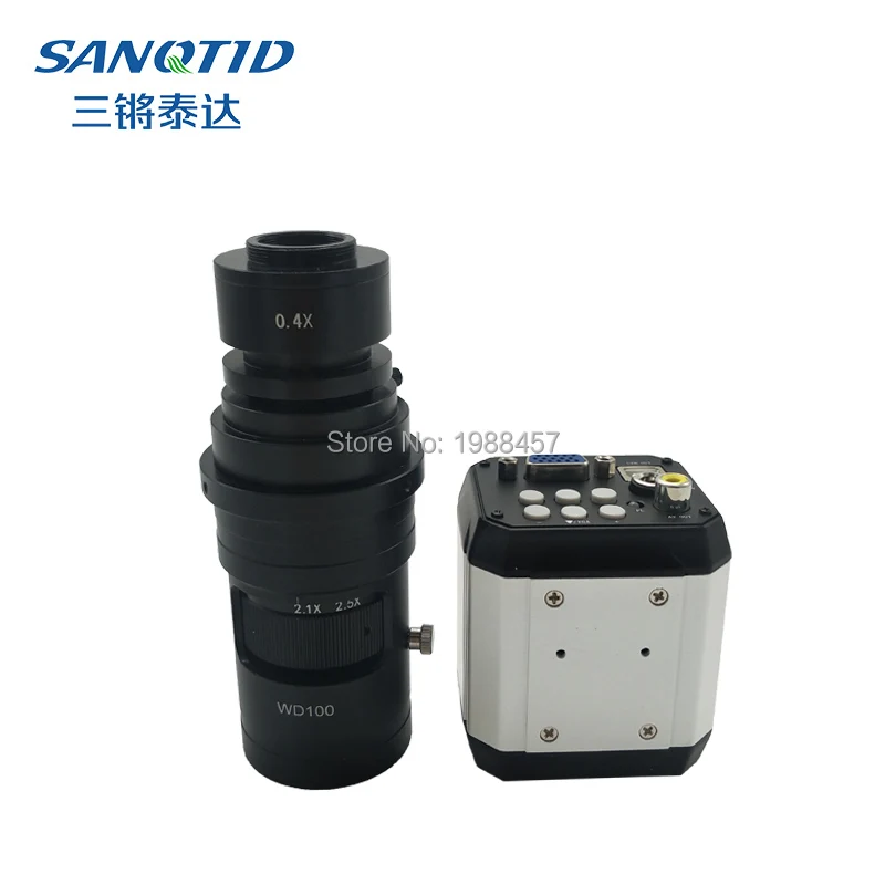 HD 2.0MP 1080P 30fps Industrial Digital Electron Microscope Camera VGA USB BNC Output Mobile Maintenance + 0.4X lens | Инструменты