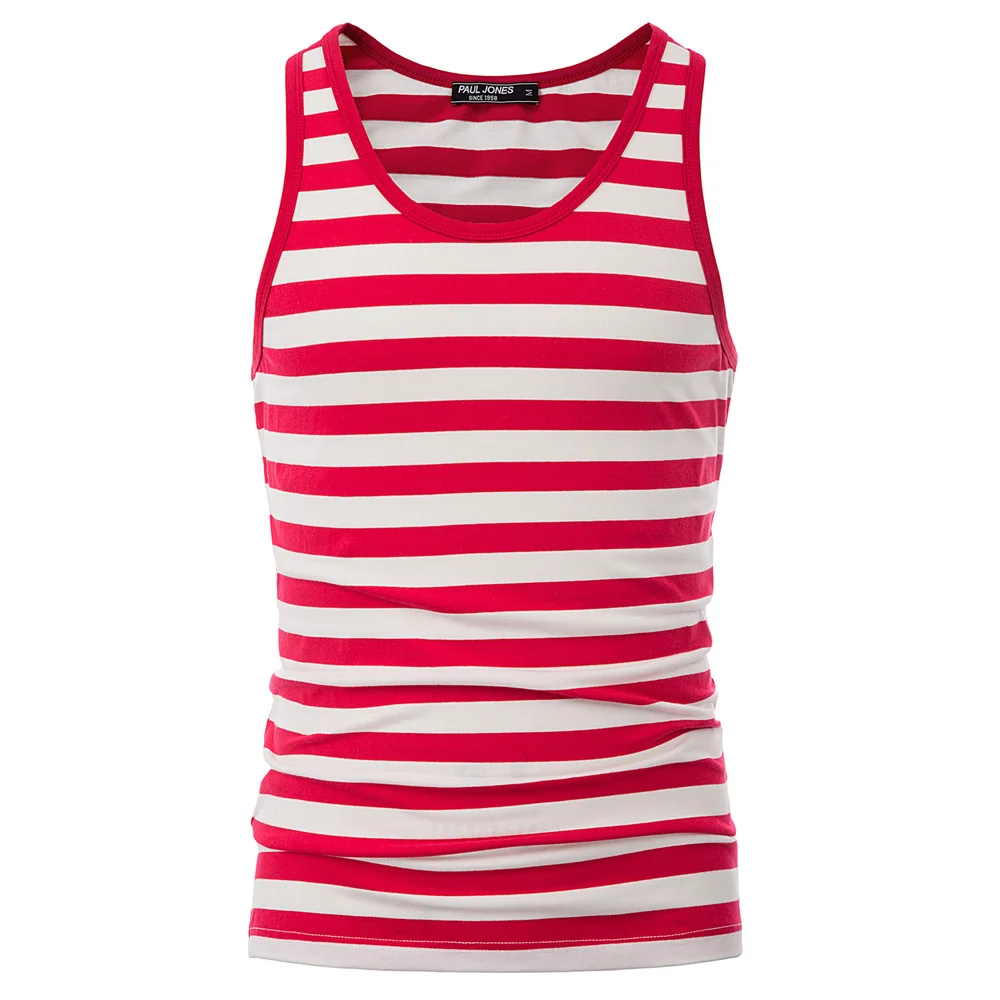 Мужские топы на бретельках летние без рукавов с вырезом лодочкой для отдыха