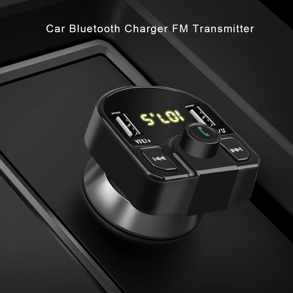 Автомобильный FM-трансмиттер беспроводное зарядное устройство с двумя USB-портами