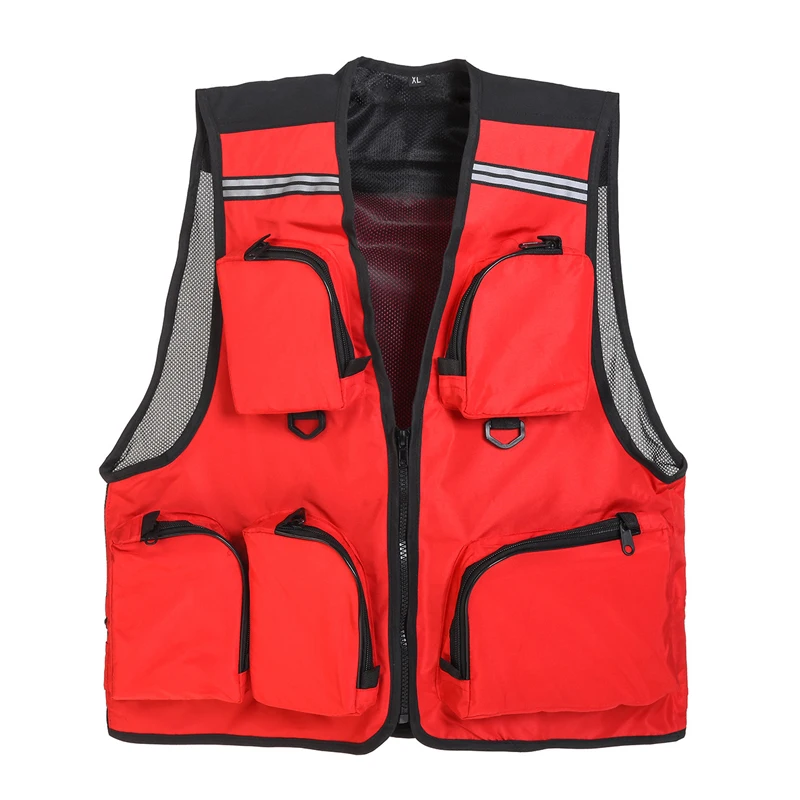 LEO Summer Fishing Vest Outdoor Sport Photography Clothing with 5 Pocket Quick Dry Breathable ClothesDrop Shipping |