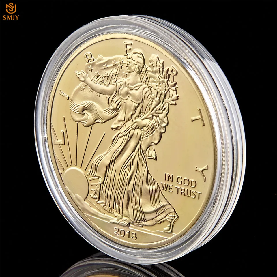 Копия американской ходячей богини 2013 металлическая сувенирная монета с