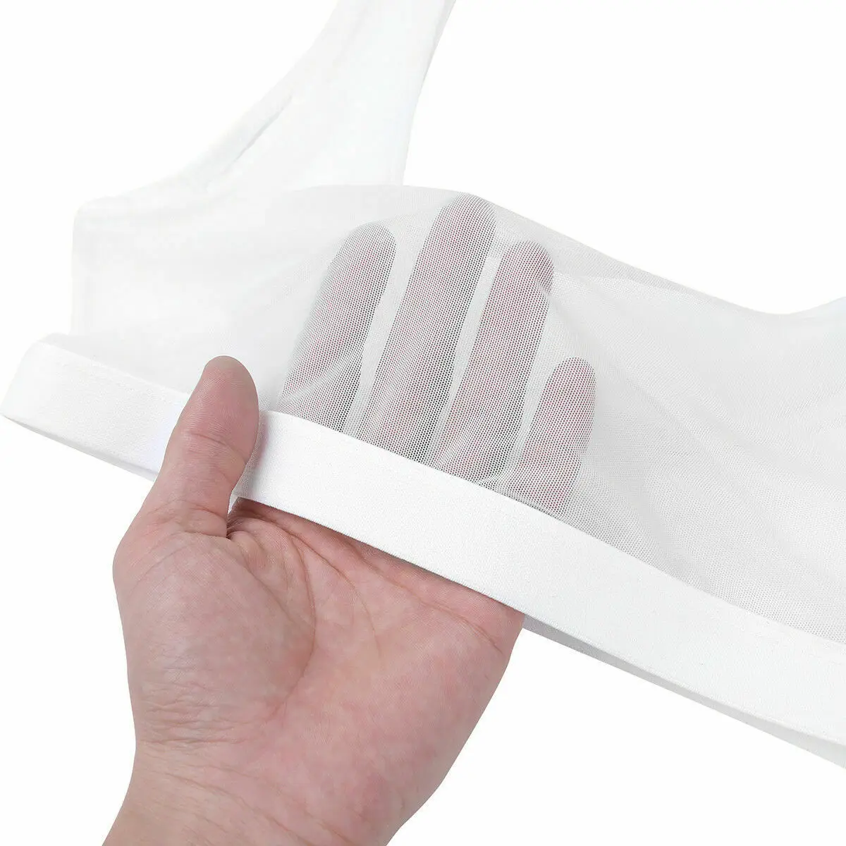 Женский сексуальный укороченный топ прозрачный эластичный сетчатый бюстгальтер