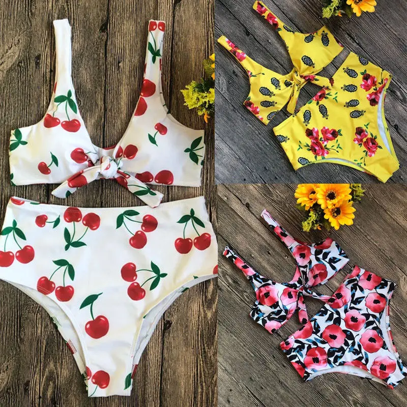 Женский летний цветочный купальник бикини новейший модный сексуальный