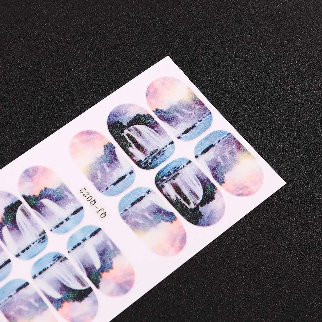 Модный дизайн для женщин Маникюр 3D мульти наклейка дизайна ногтей пейзаж