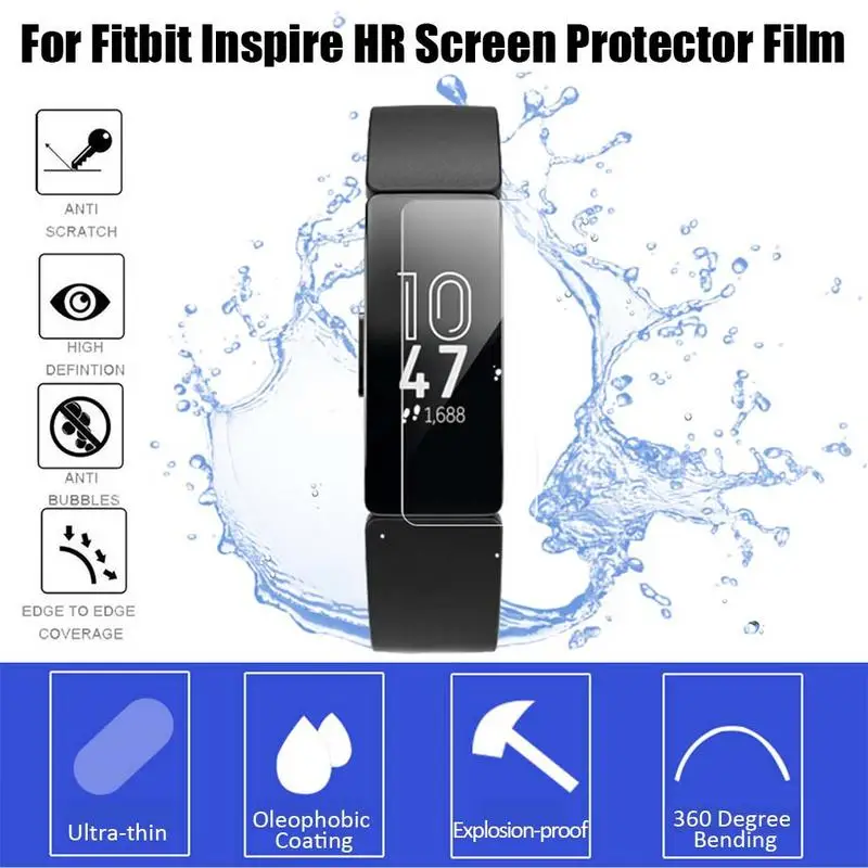 3/5 шт HD защитная пленка для Fitbit Inspire HR Взрывозащищенная Противоударная мягкая