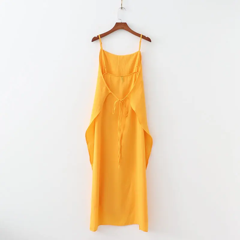 Для женщин Спагетти ремень платье Лето 2019 Новая мода завернутый бюст ботильоны