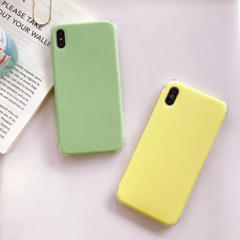 Для iPhone 6S 7 8 Plus SE XS XR Max защита ярких цветов задняя крышка для телефона подушка